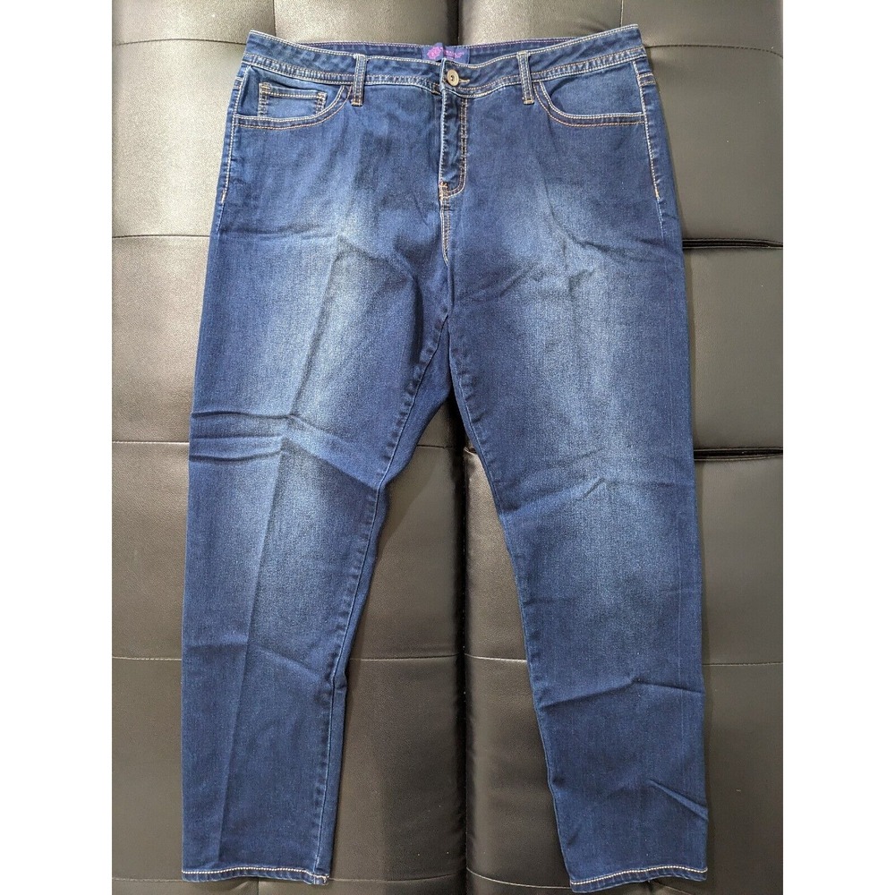 HYDRAULIC Emma Mid Rise Skinny Blue Denim Jean Plus Size 24W